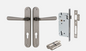 Iver Copenhagen Door Lever 13876 Oval Backplate Distressed Nickel - Passage ,Privacy & Entrance