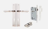 Iver Sarlat Door Lever 14200 Rectangular Backplate Polished Nickel - Passage ,Privacy & Entrance