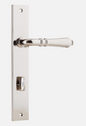 Iver Sarlat Door Lever 14200 Rectangular Backplate Polished Nickel - Passage ,Privacy & Entrance