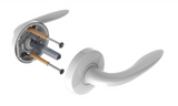 ASSA ABLOY VELOCITY 63MM ROSE ROSE L1 SUMMIT PASSAGE ,PRIVACY & DUMMY HALF SET  SATIN PEARL