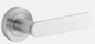 Iver Bronte Door Lever 0335 Round Rose Brushed Chrome - Passage ,Privacy & Entrance