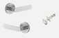 Iver Bronte Door Lever 0335 Round Rose Brushed Chrome - Passage ,Privacy & Entrance