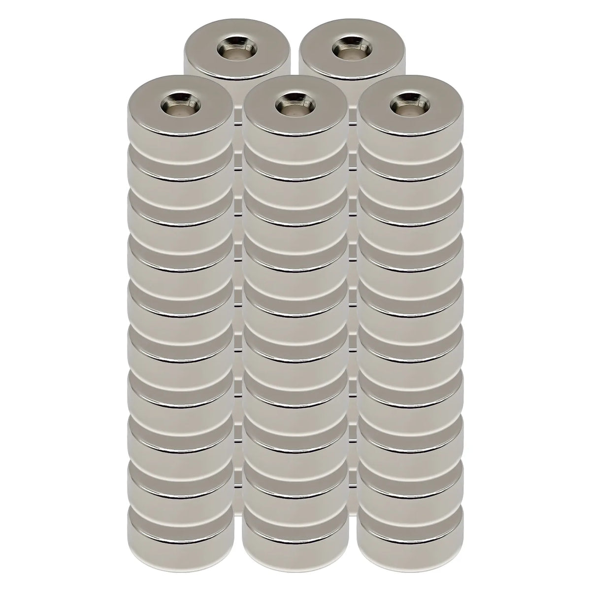 MILES NELSON DOOR FITTINGS & BOLTS DOOR MAGNETS 22 X 8 MM-25 PAIRS -CHROME