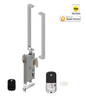 YALE ASSURE SL (Keyless) SMART-READY LOCK WITH APEX 143 x 450 ENTRANCE SET SATIN NICKEL & MATT BLACK