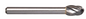 Trucut Heavy Duty Alpha 5/8" & 3/4" Oval Carbide Burr Aluminium Cut - 1/4" Shank