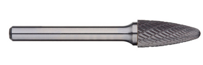 Trucut Heavy Duty Alpha 3/4" Tree Radius Nose Carbide Burr - 1/4" Shank - 1-1/4" Flute &  1-1/2" Flute