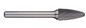 Trucut Heavy Duty Alpha 3/4" Tree Radius Nose Carbide Burr - 1/4" Shank - 1-1/4" Flute &  1-1/2" Flute