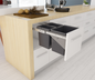 Tanova NZ Simplex Soft Close Kitchen Bin - 300mm and 350mm Cabinet Drawer Front Type - 1 x 10L 1 x 6Litre ,1 x 12L 1 x 8Litre ,1 x 15L 1 x 6Litre ,1 x 18L 1 x 8Litre ,1 x 15L 2 x 6Litre & 1 x 18L 2 x 8Litre