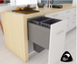 Tanova NZ Bin for LEGRABOX F Drawer - Frame & Buckets 500mm & 600mm Cabinet  – 1 x 20L 1 x 36Litres - White & Grey