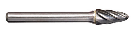 Trucut Heavy Duty Alpha 1/2" (1/4" Shank) ,(6inch Long Series) & 12.7mm (6mm Shank Long Series)Tree Radius Nose Carbide Burr Aluminium Cut