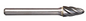 Trucut Heavy Duty Alpha 1/2" (1/4" Shank) ,(6inch Long Series) & 12.7mm (6mm Shank Long Series)Tree Radius Nose Carbide Burr Aluminium Cut