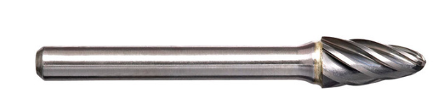 Trucut Heavy Duty Alpha 5/8" (1/4" Shank) & 16mm (6mm Shank)Tree Radius Nose Carbide Burr Aluminium Cut & Metric