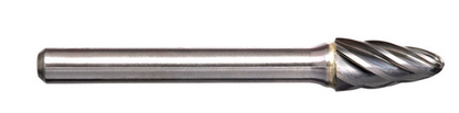Trucut Heavy Duty Alpha 5/8" (1/4" Shank) & 16mm (6mm Shank)Tree Radius Nose Carbide Burr Aluminium Cut & Metric