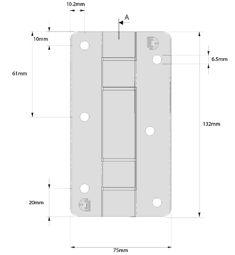 D&D Technologies DD TECH KWIKFIT ALU SELF-CLOSING ADJUST WALL/POST MNT HINGE