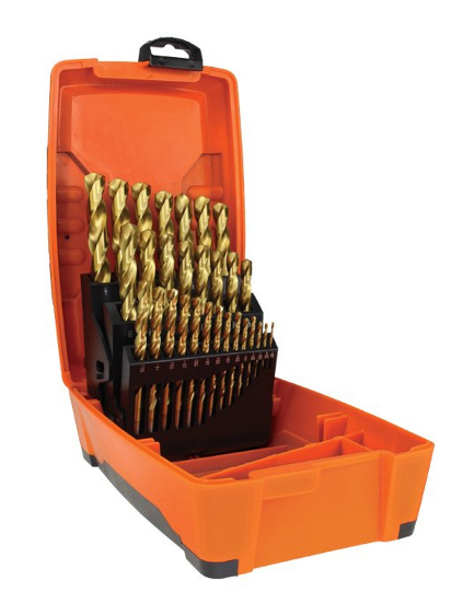 Trucut Heavy Duty Alpha Tuff Box Gold Series Reduced Shank Imperial Drill Set 1/16" - 1/2" 29 piece