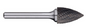 Trucut Heavy Duty Alpha 5/8" & 3/4" Tree Pointed Nose Carbide Burr - 1/4" Shank