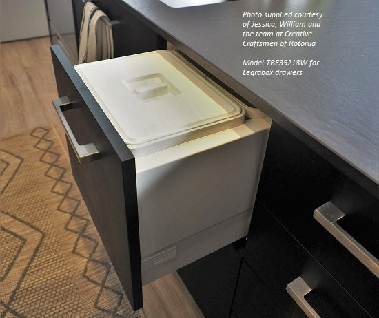 Tanova LEGRABOX M Drawer Insert Frame and Buckets for 350mm Cabinets White and Umbra Grey /Charcoal