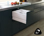 Tanova Designer Series Pull Out Soft Close Kitchen Waste Bin  350mm Cabinet With 1 Bucket -White and Charcoal