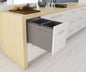 Tanova Designer Series 2 Pull Out Soft Close and  Soft Close With Push to Open Kitchen Waste Bin  350mm 2 Bucket Cabinet  - White and Charcoal