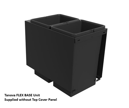 Tanova FLEX Drawer Insert Systems for 350mm Cabinets - 2 Buckets   White and Umbra Grey