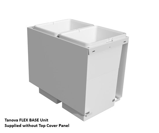 Tanova FLEX Drawer Insert Systems for 350mm Cabinets - 2 Buckets   White and Umbra Grey