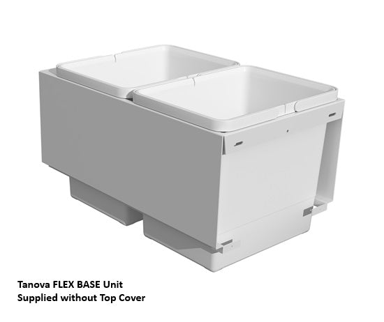 Tanova FLEX Drawer Insert Systems for 350mm Cabinets - 2 Buckets   White and Umbra Grey