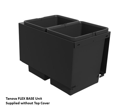 Tanova FLEX Drawer Insert Systems for 350mm Cabinets - 2 Buckets   White and Umbra Grey
