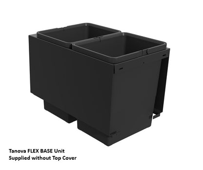 Tanova FLEX Drawer Insert Systems for 350mm Cabinets - 2 Buckets   White and Umbra Grey
