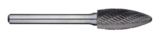 Trucut Heavy Duty Alpha 5/8" (1/4" Shank) & 16mm(6mm Shank) Flame Carbide Burr -Metric