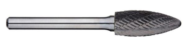Trucut Heavy Duty Alpha 5/8" (1/4" Shank) & 16mm(6mm Shank) Flame Carbide Burr -Metric