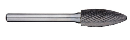 Trucut Heavy Duty Alpha 3/4" (1/4" Shank) & 19mm(6mm Shank) Flame Carbide Burr -Metric