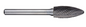 Trucut Heavy Duty Alpha 3/4" (1/4" Shank) & 19mm(6mm Shank) Flame Carbide Burr -Metric