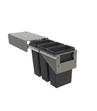 Tanova NZ Simplex Soft Close Kitchen Bin - 200mm ,300mm ,350mm and 400mm Cabinet Drawer Front Type - 1 x 50Litre ,2 x 6Litre ,2 x 8Litre ,2 x 10Litre ,2 x 12Litre ,2 x 15Litre ,2 x 18Litre ,2 x 24Litre & 3 x 8Litre Grey or White