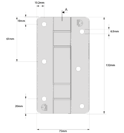 D&D Technologies DD TECH KWIKFIT S3 ALU SELF-CLOSING ADJUST WALL/POST MOUNT BLACK & WHITE