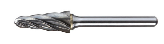 Trucut Heavy Duty Alpha 1/2" (1/4" Shank ,1/4" Shank Long Series) & 12.7mm (6mm Shank) Included Angle Carbide Burr - Aluminium Cut and Metric