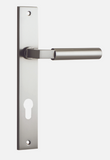 Iver Berlin Door Lever 14750 Rectangular Backplate Satin Nickel - Passage ,Privacy & Entrance