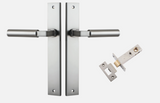 Iver Berlin Door Lever 14750 Rectangular Backplate Satin Nickel - Passage ,Privacy & Entrance