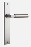 Iver Berlin Door Lever 14750 Rectangular Backplate Satin Nickel - Passage ,Privacy & Entrance