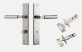 Iver Berlin Door Lever 14750 Rectangular Backplate Satin Nickel - Passage ,Privacy & Entrance