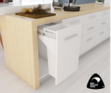 Tanova NZ Simplex Soft Close Kitchen Bin - 300mm ,350mm and 450mm Cabinet Drawer Front Type - 1 x 20Litre ,1 x 36Litre ,2 x 10Litre ,2 x 12Litre ,2 x 15Litre ,2 x 18Litre & 2 x 24Litre White