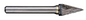 Trucut Heavy Duty Alpha 5/8" (1/4" Shank) & 16mm (6mm Shank) Pointed Cone Carbide Burr