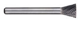 Trucut Heavy Duty Alpha 1/2" (1/4" Shank - 28º) & 5/8" (1/4" Shank - 5/8" Flute ,1/4" Shank - 3/4")  Inverted Taper Carbide Burr