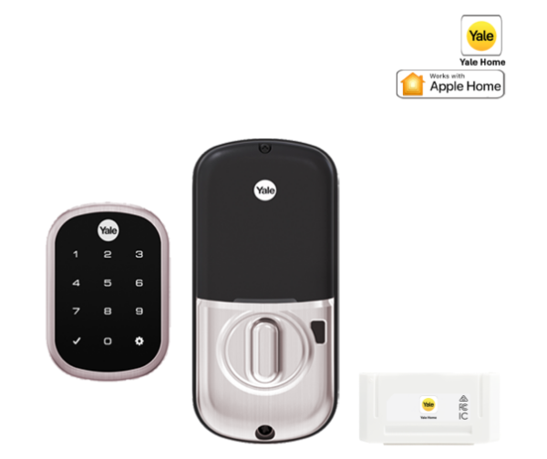 YALE ASSURE SL(Keyless) SMART-READY LOCK WITH APEX 145X225 ENTRANCE SET MATT BLACK & SATIN NICKEL