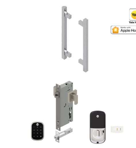 YALE ASSURE SL(Keyless) SMART-READY LOCK WITH APEX 145X225 ENTRANCE SET MATT BLACK & SATIN NICKEL