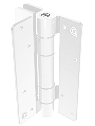 D&D Technologies DD TECH KWIKFIT S3 ALU SELF-CLOSING ADJUST WALL/POST MOUNT BLACK & WHITE