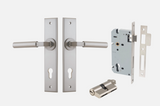 Iver Berlin Door Lever 14794 Chamfered Backplate Satin Nickel - Passage ,Privacy & Entrance