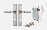 Iver Berlin Door Lever 14794 Chamfered Backplate Satin Nickel - Passage ,Privacy & Entrance