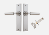 Iver Berlin Door Lever 14794 Chamfered Backplate Satin Nickel - Passage ,Privacy & Entrance