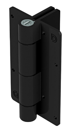 D&D Technologies DD TECH KWIKFIT ALU SELF-CLOSING ADJUST HINGE 2 SIDE FIX LEGS BLACK