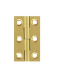 Lohala Hinge Brass 25mm x 20mm x 1.2mm , 38mm x 22mm x 1.2mm & 51mm x 29mm x 1.3mm Fixed Pin - Brushed and Lacquered